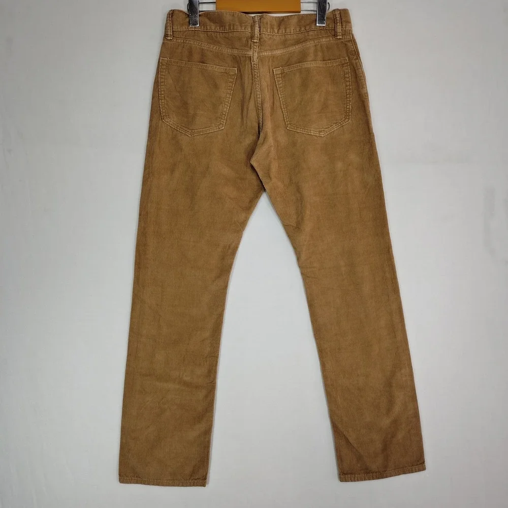 Banana Republic Mens Tan Brown Corduroy Straight Leg Five Pocket Pants 31x28.5